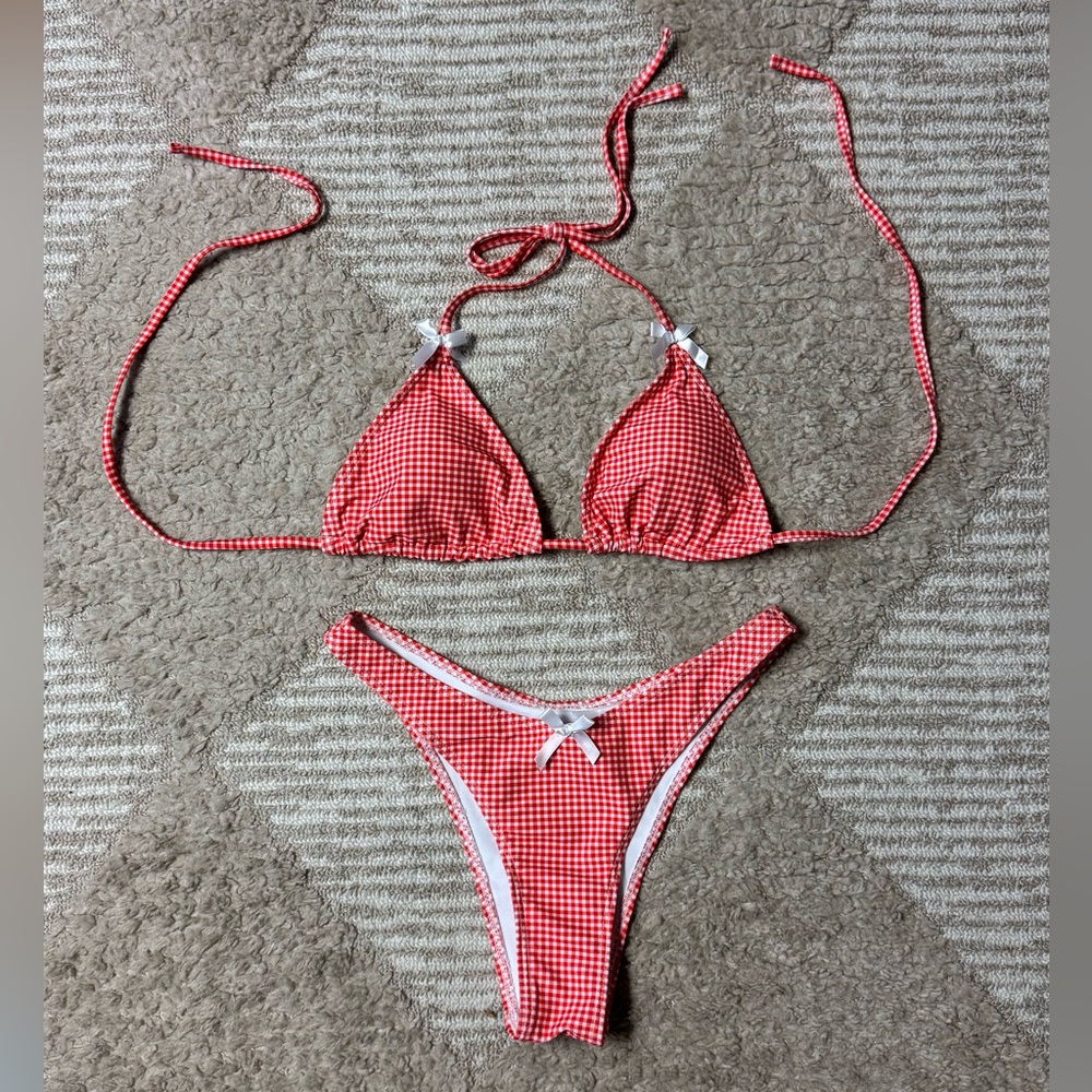 Red Gingham Bikini